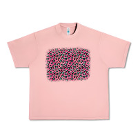 Pink Glitter Leopard With Heart Background Urban Heavy Tee | Teevron