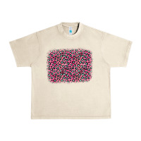 Sandshell pink glitter leopard with heart background Urban Heavy Tee - OliviaCreatesArt