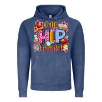 Vintage Denim Easter Day One hip Teacher Vintage Hoodie - OliviaCreatesArt