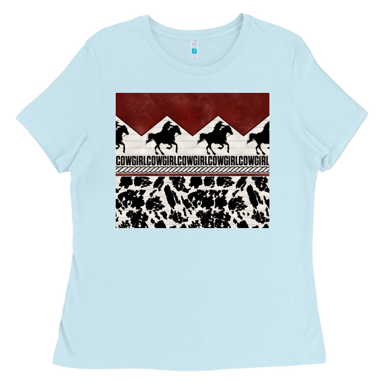 Cowgirl With Cowhide Ladies Tee by TumblerDesignByShophia | Teevron