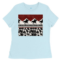 Baby Blue cowgirl with cowhide Ladies Tee - TumblerDesignByShophia