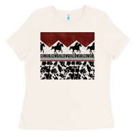 Bone cowgirl with cowhide Ladies Tee - TumblerDesignByShophia