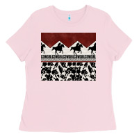 Bubblegum Pink cowgirl with cowhide Ladies Tee - TumblerDesignByShophia