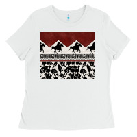 White cowgirl with cowhide Ladies Tee - TumblerDesignByShophia