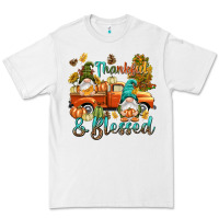 White Fall Thankful and blessed Premium Tee - NancyCooperArtShop
