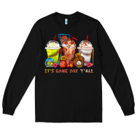 Black It's Game Day Y'all Softball,Baseball,Basketball C Long Sleeve Tee - FaDigitalArtStudio