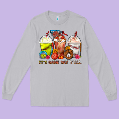 It's Game Day Y'all Softball,baseball,basketball C Long Sleeve Tee Designed By Fadigitalartstudio