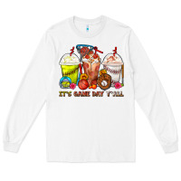 White It's Game Day Y'all Softball,Baseball,Basketball C Long Sleeve Tee - FaDigitalArtStudio