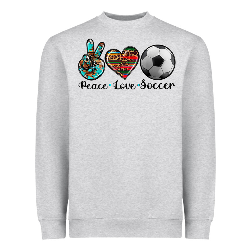 Peace Love Soccer Heavyweight Sweatshirt by Artiststas | Teevron