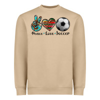 Mushroom peace love soccer Heavyweight Sweatshirt - Artiststas