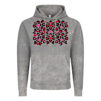 Cloud Rock Valentine's Day leopard and heart background Vintage Hoodie - FaDigitalArtStudio