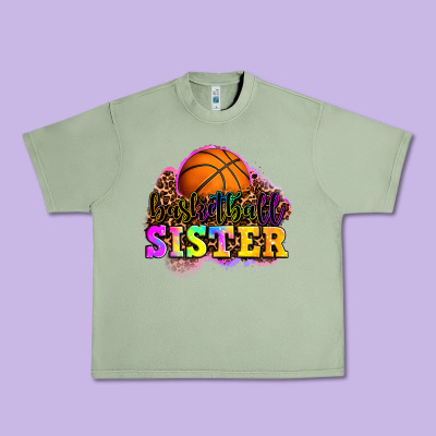 Basketball Sister Urban Heavy Tee Designed By Oliviacreatesart