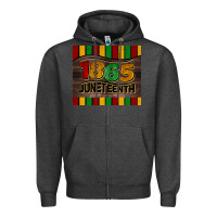 Charcoal Heather 1865 juneteenth tumbler Zipper Hoodie - BarkalooDesign