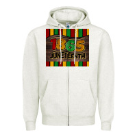 Oatmeal Heather 1865 juneteenth tumbler Zipper Hoodie - BarkalooDesign