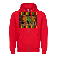 Red 1865 juneteenth tumbler Zipper Hoodie - BarkalooDesign
