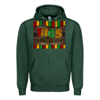Sports Green 1865 juneteenth tumbler Zipper Hoodie - BarkalooDesign