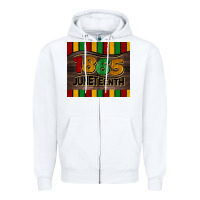 White 1865 juneteenth tumbler Zipper Hoodie - BarkalooDesign