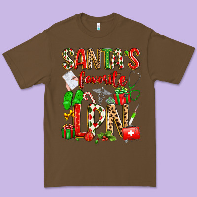 Santa's Favorite Lpn Premium Tee Designed By Texasbilliewilder