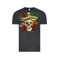 Vintage Black Di de los muertos with roses Mexico Vintage Tee - HowdyJamesFarm