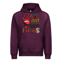 Mauve Wine girls just wanna have funds Urban Hoodie - JahusDesignShop