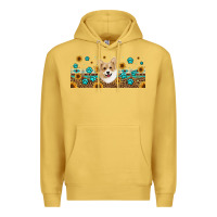 Antique Gold western corgi dog Premium Hoodie - Jasminsmagicworld