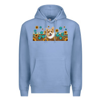 Colony Blue western corgi dog Premium Hoodie - Jasminsmagicworld