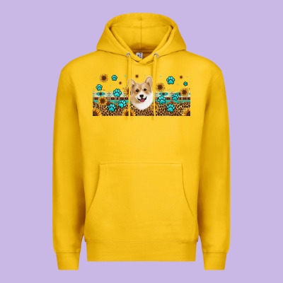 Western Corgi Dog Premium Hoodie Designed By Jasminsmagicworld