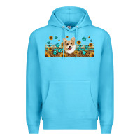 Ocean Blue western corgi dog Premium Hoodie - Jasminsmagicworld