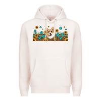 Pale Pink western corgi dog Premium Hoodie - Jasminsmagicworld