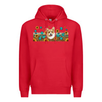 Red western corgi dog Premium Hoodie - Jasminsmagicworld