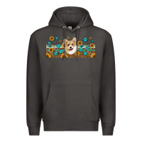 Smoke western corgi dog Premium Hoodie - Jasminsmagicworld