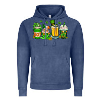 Vintage Denim St. Patrick's Day coffee cups Vintage Hoodie - OliviaCreatesArt