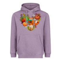 Lavender pumpkin and latte with fall Heavyweight Hoodie - AdoDesignShop