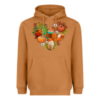 Meerkat pumpkin and latte with fall Heavyweight Hoodie - AdoDesignShop