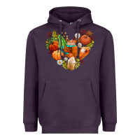 Plum pumpkin and latte with fall Heavyweight Hoodie - AdoDesignShop