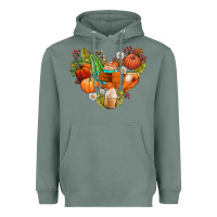 Sage pumpkin and latte with fall Heavyweight Hoodie - AdoDesignShop