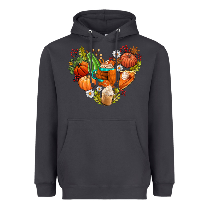 Pumpkin And Latte With Fall Heavyweight Hoodie by AdoDesignShop | Teevron