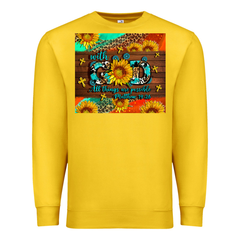 With God All Things Are Possible Premium Sweatshirt by AdoDesignShop | Teevron