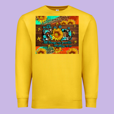 With God All Things Are Possible Premium Sweatshirt Designed By Adodesignshop