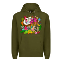 Army Green summer time Premium Hoodie - CowhideDigitalArt