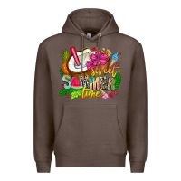 Coffee summer time Premium Hoodie - CowhideDigitalArt
