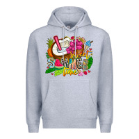 Heather Grey summer time Premium Hoodie - CowhideDigitalArt
