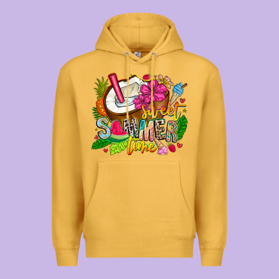Summer Time Premium Hoodie Designed By Cowhidedigitalart