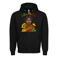 Black little mister juneteenth black boy Zipper Hoodie - BarkalooDesign