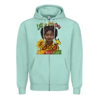 Seafoam little mister juneteenth black boy Zipper Hoodie - BarkalooDesign
