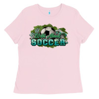 Bubblegum Pink Wild about Soccer Ladies Tee - HowdyJamesFarm