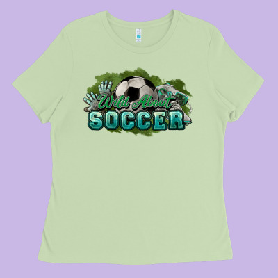 Wild About Soccer Ladies Tee Designed By Howdyjamesfarm
