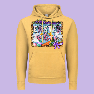 Easter Vibes Vintage Hoodie Designed By Oliviacreatesart
