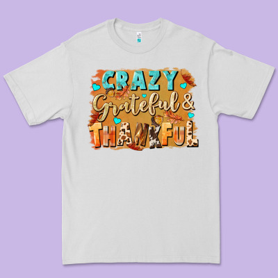 Crazy Grateful And Thankful Premium Tee Designed By Nancycooperartshop