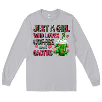 Moon Dust Just A Girl Who Loves Coffee And Cactus Frappe Long Sleeve Tee - FaDigitalArtStudio
